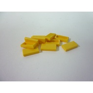 LEGO Genuine Bricks - 1x2 Tile Smooth Plate - Yellow X 10 Pcs