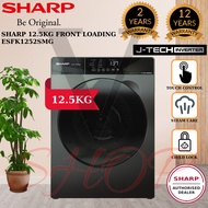 SHARP 12.5KG INVERTER FRONT LOAD WASHING MACHINE ESFK1252SMG