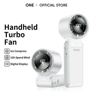 Mini Fan Portable Handheld Fan 3600mAh Portable Fan Strong Wind Cooling Neck FAN Digital Display