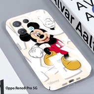 For OPPO Reno8 5G Reno5 Reno New Film Case Gloss Cartoon Mickey Minnie Mouse Full Cover Casing Camera Protection Shockproof Phone Cases