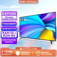 Smart TV 32 Inch Android TV 32 inch Smart TV EXPOSE TV /Wifi/YouTube/Netflix LED TV 5 Year Warranty