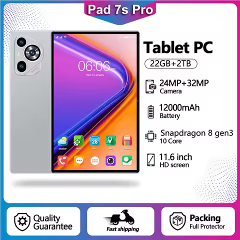 2025 Upgraded Pad 7S Pro Tablet 11.6" Android 15 22GB+2TB Game Tab 12000mAh 5G Dual SIM Children's K