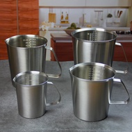 Thick 304 Stainless Steel Measuring Cup 500/1000ml/1500/2000 Ounce Cup Heating Scale Measuring Cup