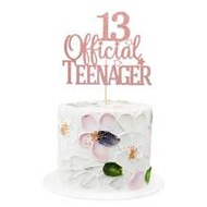 1 Pc Official Teenager Cake Topper, Cheers To 13 Years Decor, Happy 13th Birthday Party Decorations,