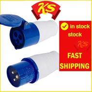 16Am 3 Pin Industry Plug Male / Female
