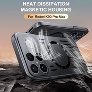 Redmi 15C K70 K80 K90 Pro Max/Ultra K70e Magnetic Heat Dissipation Phone Case with Lens Protection M