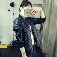 bomber jacket woman /fashion semi-leather women's bomber jacket Wanita