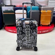 Cougar 美洲豹 髮絲紋鐵灰色 行李箱ABS+PC、鋁合金拉桿、TSA海關鎖、專利萬向減震輪 18吋(黑色郵戳）