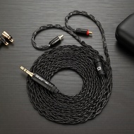 KBEAR ST12 2-Pin MMCX/QDC IEM Replacement Cable 8-Core 4N OFC Silver-Plated for KZ ZS10 ZSTX CCA C10