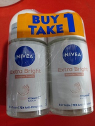 NIVEA DEODORANT Brightening Powder Anti-Perspirant Roll-On 50ml * BUY 1 TAKE 1 *