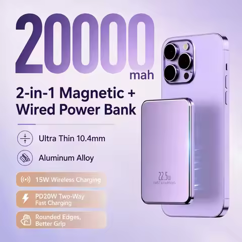 20000mAh 2026 New Ultra Thin SlimFast Charging Power bank Portable Battery Charger for IPhone Xiaomi