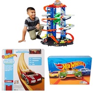 Bundle of Hot Wheels City Ultimate Garage Moving Dinosaur, 100+ 1:64 Scale Vehicle Storage (Amazon E
