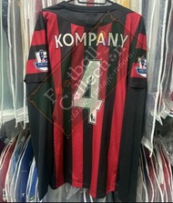 原年 BNWT 全新 帶吊 Manchester City 曼城 2011-12 英超 作客 長袖 球衣 波衫 隊長 #4 Kompany 現時 Bayern 拜仁 教頭