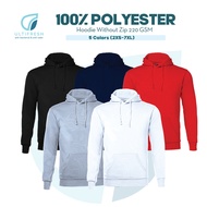 ULTIFRESH Plain Hoodie Without Zip Adult Jacket 220gsm Hoodie Lelaki Unisex Jaket Sejuk Side Pocket 