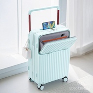 2014-Inch Women's Rolling Luggage Front Opening Wide Handle Silent Wheels Front Opening Universal Wh