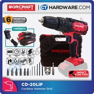 WORCRAFT CD20LiP CORDLESS IMPACT DRILL 20V, 2 x 1.5AH BATTERY & 1x CHARGER & ACCESSORIES