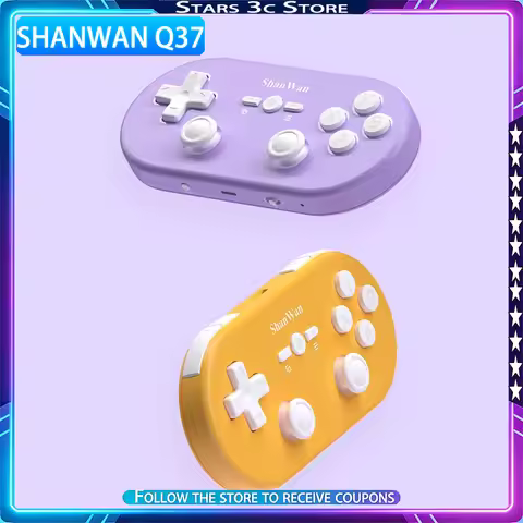ShanWan Q37 Mini Game Controller Hall Double Joystick Anti-slip Rubber 800Hz Return Rate Portable Ga