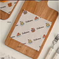 Delicious Motif Wax Paper UK. 15x15 & 18x18 (50 Pcs)