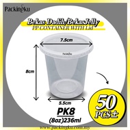 PK4/PK8 BEKAS DADIH BEKAS JELY(4oz/8oz) PP Round Container wit Lid