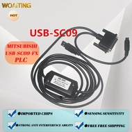 For Mitsubishi PLC cable USB-SC09 USB-SC09-FX (black) Mitsubishi USB download cable FX3U FX2N data p