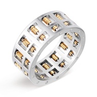 Stainless Steel Fashion Jewelry Punk Titanium Steel Stainless Steel Abacus Ring Can Be Dialed Beaded