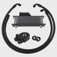 13 Row 10AN Engine Oil Cooler Filter Adapter Hose Kit Fits Subaru WRX/STI 2.0L/2.5L EJ205 EJ255 Engi