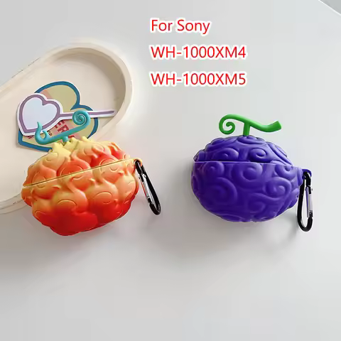 Devil Fruit Case for Sony WH-1000XM5 WH-1000XM4 Earphone Cover for WH-1000 XM5 XM4 Headphone Protect