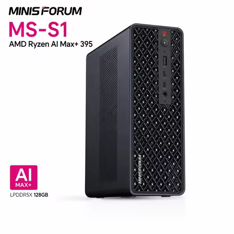 MINISFORUM MS-S1 AMD Ryzen AI Max+ 395 AI Mini PC 64GB/128GB LPDDR5X Windows 11 Radeon 8060S USB4 Wi