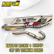 EXHAUST ROCKET 4 TITANIUM BORE UP CRF 150
