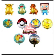 Pokemon Foil Balloons/ Foil Minecraft Foil Balloons Pikachu Foil Balloons