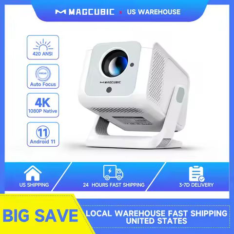 Magcubic HY310X 4K HD Portable Projector 420ANSI WiFi6 Auto Focus Android 11 Projector Support Full 