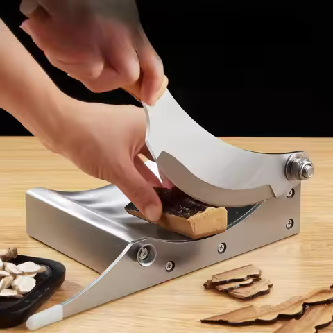 Chinese Herbal Medicine Slicer Handmade Ginseng Slicing Machine Cutting Fish Gelatin Knife Cutting B