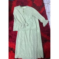 Preloved baju kurung moden sage green💚