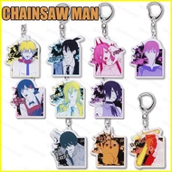 HT2 Chainsaw Man Keychain Acrylic 6CM Anime Keyring Bag Pendent Two Side Key Chain Makima Power Denj