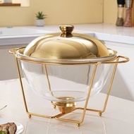 5L self-service hotpot with gold stainless steel lid, self-service heater set, suitable for any gath