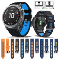 26mm 22mm Easy Fit Replace Watchband Soft Silicone Strap For Garmin Fenix 7X 7 6X 6 Pro 5X 5 Plus 3 3HR 2 Forerunner 965 955 945 935