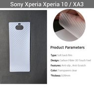 Anti-Scratch Back sony Xperia 10 10ii 10iii 10iv mark 2 3 4 ii iii iv Film 3D Skin carbon fiber sony