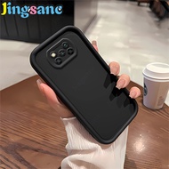 Jingsanc ปลอกซิลิโคนสีทึบสำหรับ Xiaomi POCO X3 Pro/poco X3/POCO X3 NFC ปกป้องเคสนิ่มใส่โทรศัพท์เต็มร