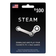 Steam Wallet Code Gift Card USA USD100 can convert to MYR Prepaid Card RM100X4