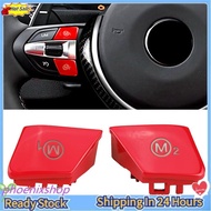 Phoenixshop Steering Wheel Switch Button Cover 1 Pair M1 M2 Mode fit for M3 M4 F80 F82 F83(Red)