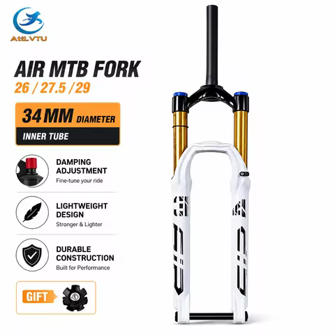 Magnesium Alloy Air Suspension Fork for MTB 26/27.5/29 Inch Straight/Tapered Steerer 140mm Travel XC