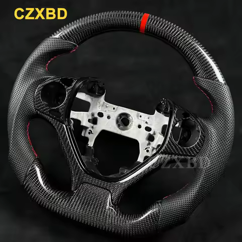 Fit For 2012-2015 Honda Civic Euro Sport USA Version 9th Glossy Black Carbon Fiber Steering Wheel Hi