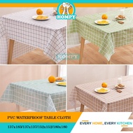 PVC Waterproof Table cloth Modern Plaid Dining Table Cloth For Square/Round Table