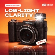 KiTBEEZ KP-4 5K WiFi Digital Camera 75MP 18X Zoom Autofocus Pop-Up Flash 180° Flip Screen