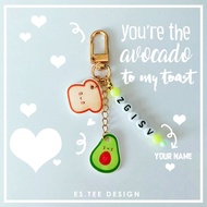 you are avocado to my toast Avocado toast lovely cute custom keychain name cartoon pendent Customize