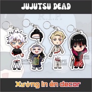 Anime keychain Jujutsu dead, gojo kiro, toji dead, nanami dead, geto kenjaku