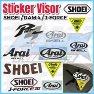 Sticker Visor Shoei & RAM4 Stiker Visor Waterproof Shoei CJ1 J-Force JF3 AR Ram 4 Sticker Helmet Con