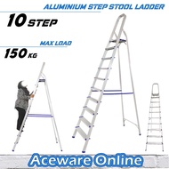 10 Step Foldable Aluminium Step Stool Ladder SAL10