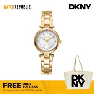 [FREE GIFT] DKNY Essential Mini Gold Stainless Steel Analog Quartz Watch For Women DK1L043M0055