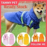 M-5XL Dog Rain Coat Clothes Waterproof Jacket Outdoor Rainwear Hood Apparel Jumpsuit Pet Supplies
